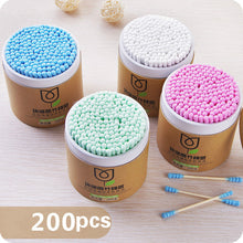Load image into Gallery viewer, 100/200pcs/Box Bamboo Baby Cotton Swab Wood Sticks Soft Cotton Buds Cleaning of Ears Tampons Cotonete Pampons Health Beauty