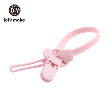 Load image into Gallery viewer, Baby Pacifier Clips Chain BPA Free Food Grade Siicone Teether Cartoon DIY Pacifier Holder For Kids Boy And Girls Gift Let's Make