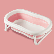 Load image into Gallery viewer, Folding Baby Bath Tub Portable Baby Shower Tubs With Non-slip Cushion Eco-friendly Newborn Bathtub Safe Adjustable Kids Bathtub