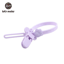 Load image into Gallery viewer, Baby Pacifier Clips Chain BPA Free Food Grade Siicone Teether Cartoon DIY Pacifier Holder For Kids Boy And Girls Gift Let's Make
