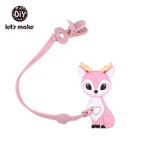 Load image into Gallery viewer, Baby Pacifier Clips Chain BPA Free Food Grade Siicone Teether Cartoon DIY Pacifier Holder For Kids Boy And Girls Gift Let's Make
