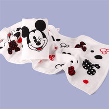 Load image into Gallery viewer, Disney Minnie Mickey Mouse White Towel Couple Cotton Gauze Large Face Towel Cartoon Soft Waterproof Hanging Towel Children gifts
