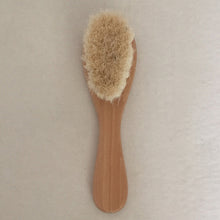 Load image into Gallery viewer, 2020 Natural Wool New Baby Wooden Brush Saft Comb Newborn Hair Brush Infant Head Massager
