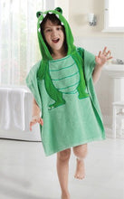 Load image into Gallery viewer, 5 Colors Baby Hooded Poncho kids bath towel/Animal Modeling Swimming bathrobe/Cartoon Children's Beach Towel

