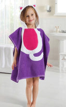 Load image into Gallery viewer, 5 Colors Baby Hooded Poncho kids bath towel/Animal Modeling Swimming bathrobe/Cartoon Children's Beach Towel
